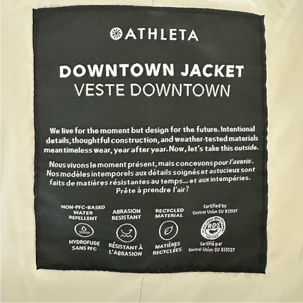 Athleta Women's Puffer Jacket in Cream/ tan - Picture 8 of 9